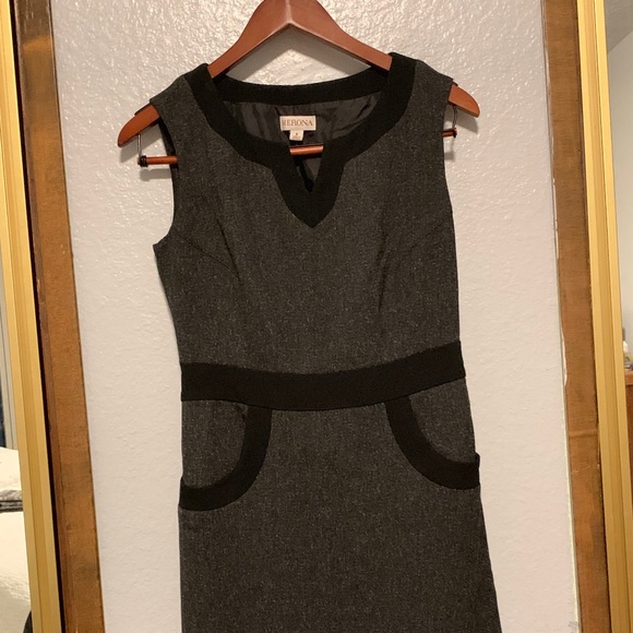 Merona Dresses & Skirts - 🌸Black/Grey Wool Dress with pockets